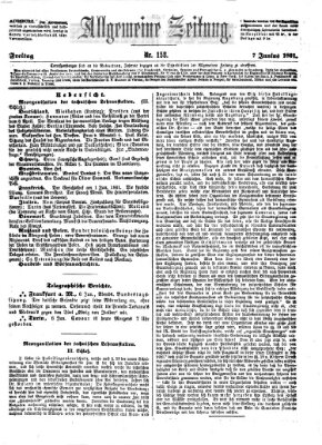 Allgemeine Zeitung Freitag 7. Juni 1861