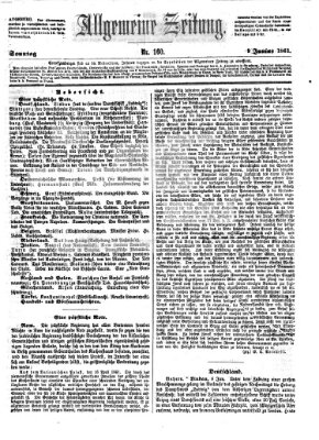 Allgemeine Zeitung Sonntag 9. Juni 1861