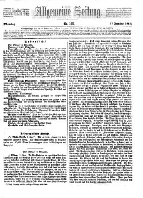 Allgemeine Zeitung Montag 17. Juni 1861