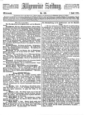 Allgemeine Zeitung Mittwoch 8. Juli 1863