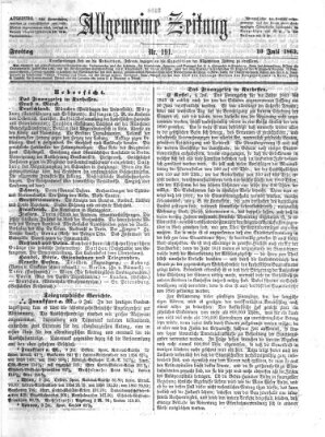 Allgemeine Zeitung Freitag 10. Juli 1863