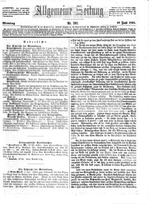 Allgemeine Zeitung Montag 20. Juli 1863