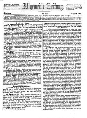 Allgemeine Zeitung Sonntag 26. Juli 1863