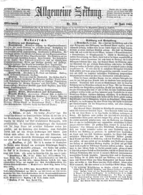 Allgemeine Zeitung Mittwoch 29. Juli 1863