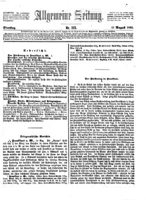 Allgemeine Zeitung Dienstag 11. August 1863