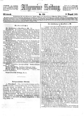 Allgemeine Zeitung Mittwoch 12. August 1863