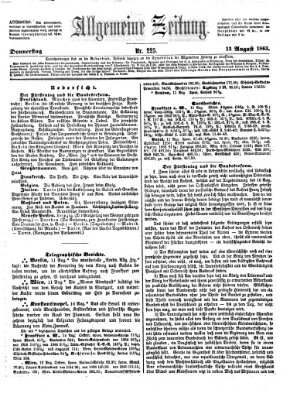 Allgemeine Zeitung Donnerstag 13. August 1863