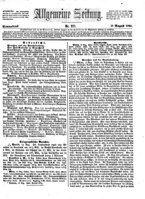 Allgemeine Zeitung Samstag 15. August 1863