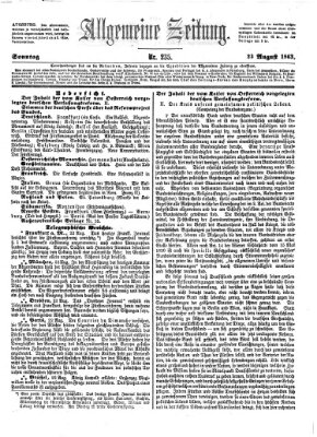 Allgemeine Zeitung Sonntag 23. August 1863