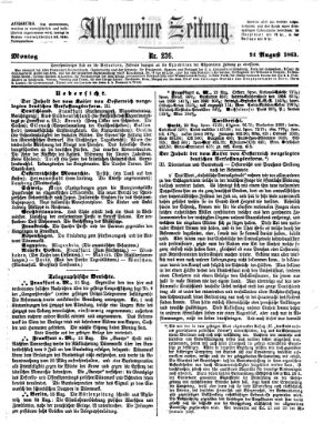 Allgemeine Zeitung Montag 24. August 1863