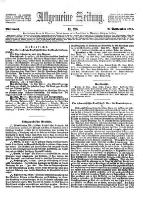 Allgemeine Zeitung Mittwoch 23. September 1863