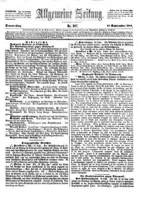 Allgemeine Zeitung Donnerstag 24. September 1863