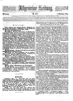 Allgemeine Zeitung Montag 3. Oktober 1864