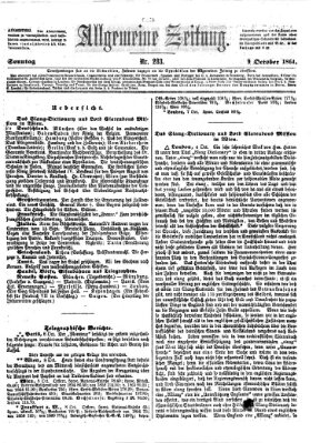 Allgemeine Zeitung Sonntag 9. Oktober 1864