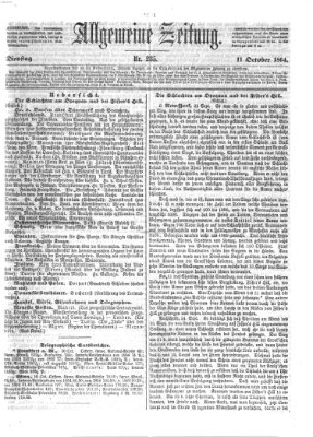 Allgemeine Zeitung Dienstag 11. Oktober 1864