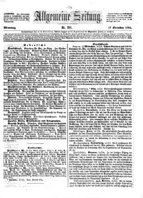 Allgemeine Zeitung Montag 17. Oktober 1864