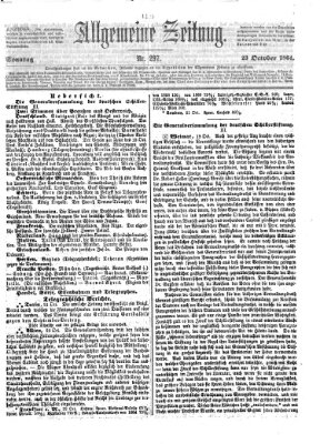 Allgemeine Zeitung Sonntag 23. Oktober 1864