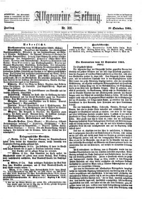 Allgemeine Zeitung Freitag 28. Oktober 1864