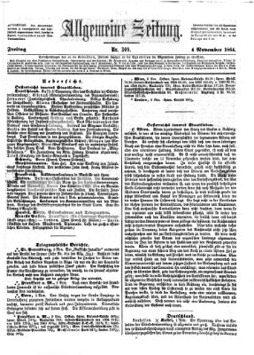 Allgemeine Zeitung Freitag 4. November 1864