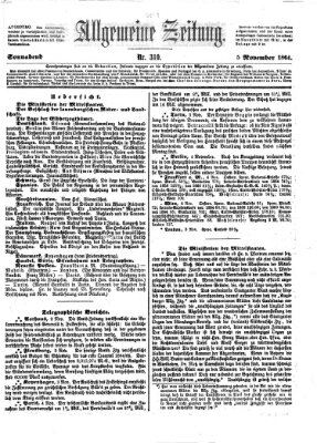 Allgemeine Zeitung Samstag 5. November 1864