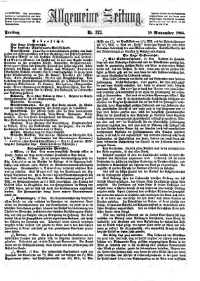 Allgemeine Zeitung Freitag 18. November 1864