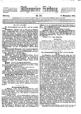 Allgemeine Zeitung Montag 21. November 1864