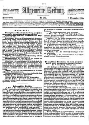 Allgemeine Zeitung Donnerstag 8. Dezember 1864