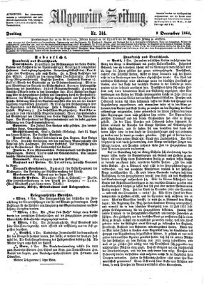 Allgemeine Zeitung Freitag 9. Dezember 1864