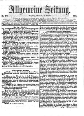 Allgemeine Zeitung Mittwoch 25. Oktober 1865