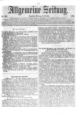 Allgemeine Zeitung Montag 30. Oktober 1865