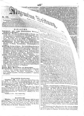 Allgemeine Zeitung Sonntag 12. November 1865