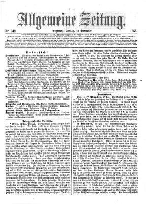 Allgemeine Zeitung Freitag 15. Dezember 1865