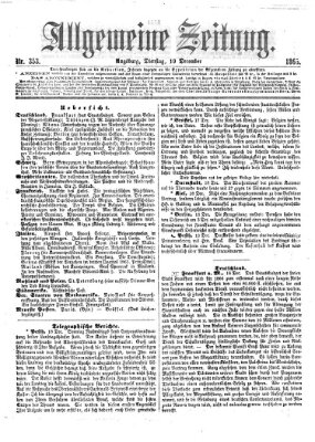 Allgemeine Zeitung Dienstag 19. Dezember 1865