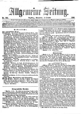 Allgemeine Zeitung Samstag 13. Oktober 1866