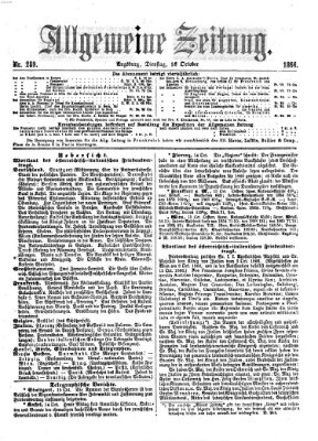 Allgemeine Zeitung Dienstag 16. Oktober 1866