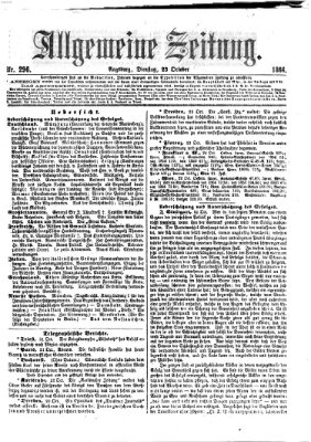 Allgemeine Zeitung Dienstag 23. Oktober 1866