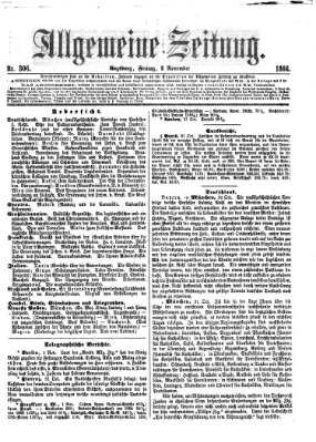 Allgemeine Zeitung Freitag 2. November 1866