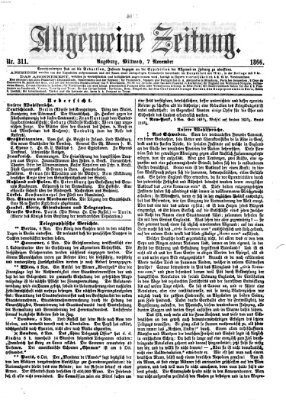 Allgemeine Zeitung Mittwoch 7. November 1866