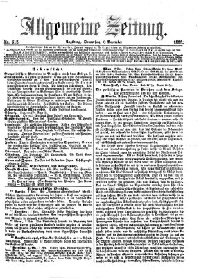 Allgemeine Zeitung Donnerstag 8. November 1866