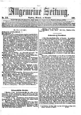 Allgemeine Zeitung Mittwoch 14. November 1866