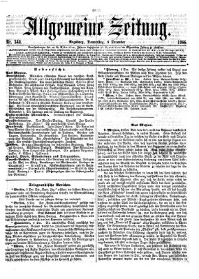 Allgemeine Zeitung Donnerstag 6. Dezember 1866