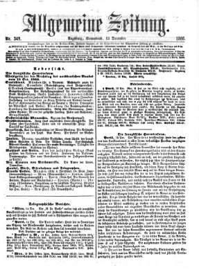 Allgemeine Zeitung Samstag 15. Dezember 1866