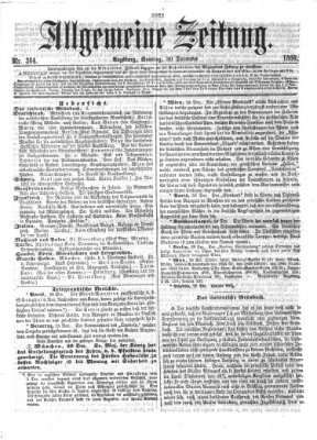 Allgemeine Zeitung Sonntag 30. Dezember 1866