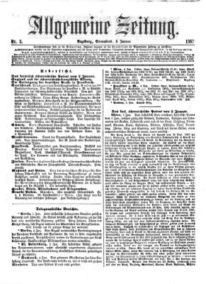 Allgemeine Zeitung Samstag 5. Januar 1867