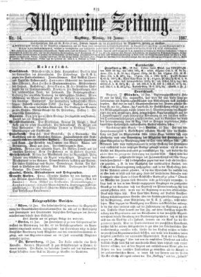 Allgemeine Zeitung Montag 14. Januar 1867