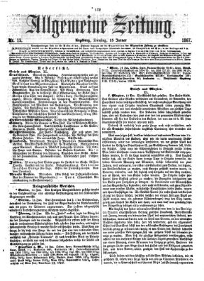 Allgemeine Zeitung Dienstag 15. Januar 1867