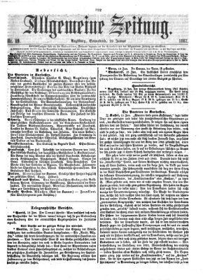 Allgemeine Zeitung Samstag 19. Januar 1867