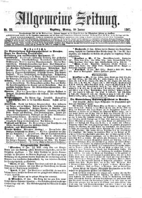 Allgemeine Zeitung Montag 28. Januar 1867