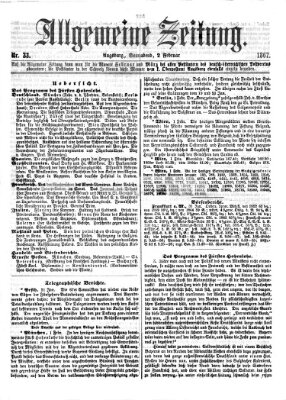 Allgemeine Zeitung Samstag 2. Februar 1867