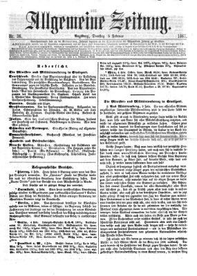 Allgemeine Zeitung Dienstag 5. Februar 1867